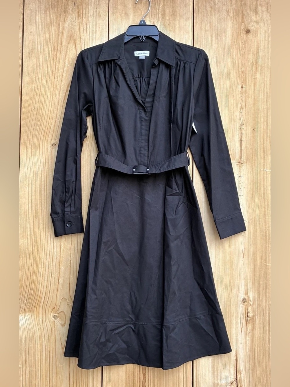 Calvin Klein Black Belted Long Sleeve Dress – NWT – Size 2